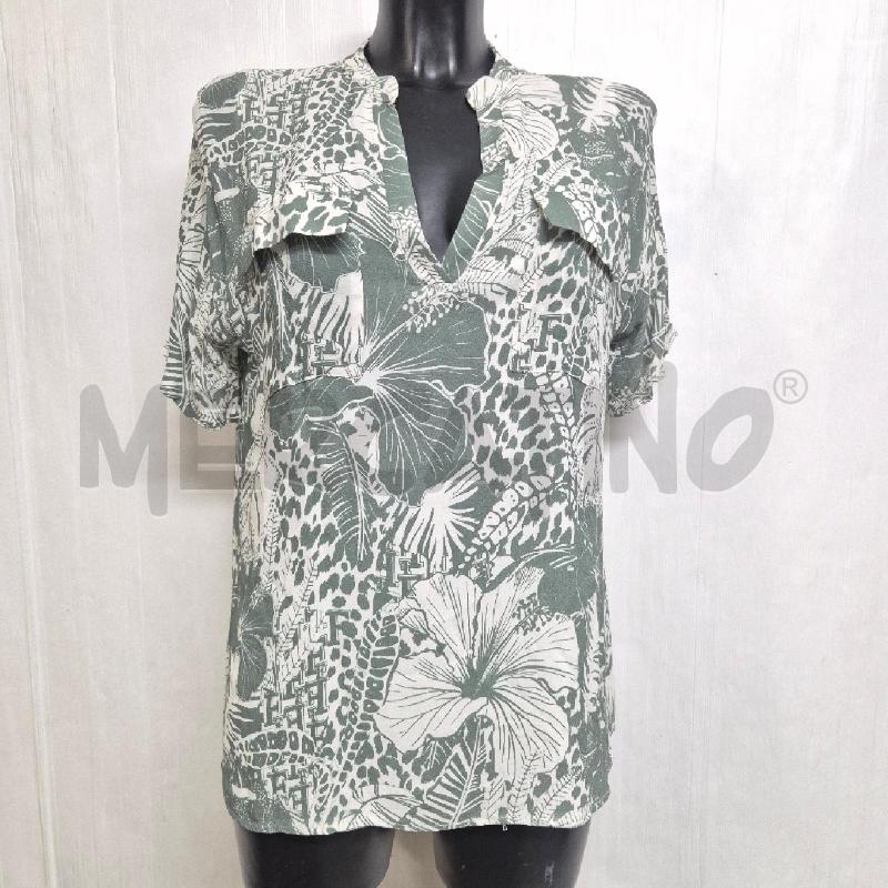 CASACCA DONNA FRACOMINA SALVIA BIANCA FLOREALE | Mercatino dell'Usato Cervia 1