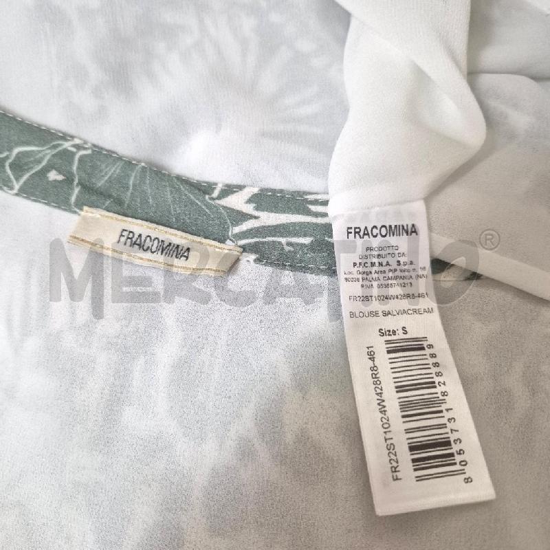 CASACCA DONNA FRACOMINA SALVIA BIANCA FLOREALE | Mercatino dell'Usato Cervia 5