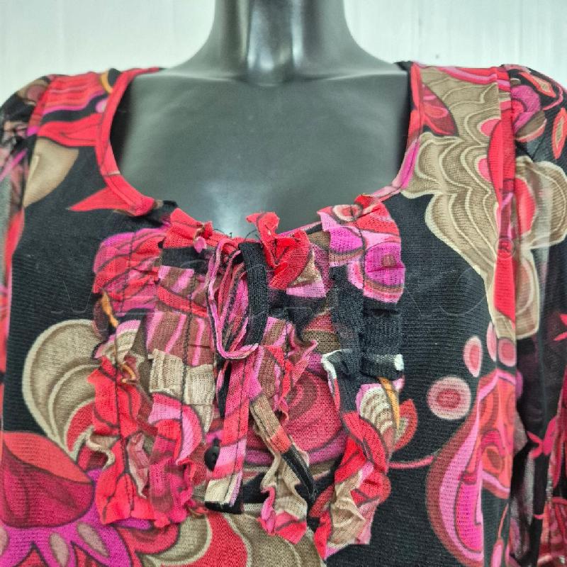 CASACCA DONNA SISTE'S NERA FIORI ROSSI FUCSIA TORTORA | Mercatino dell'Usato Cervia 2
