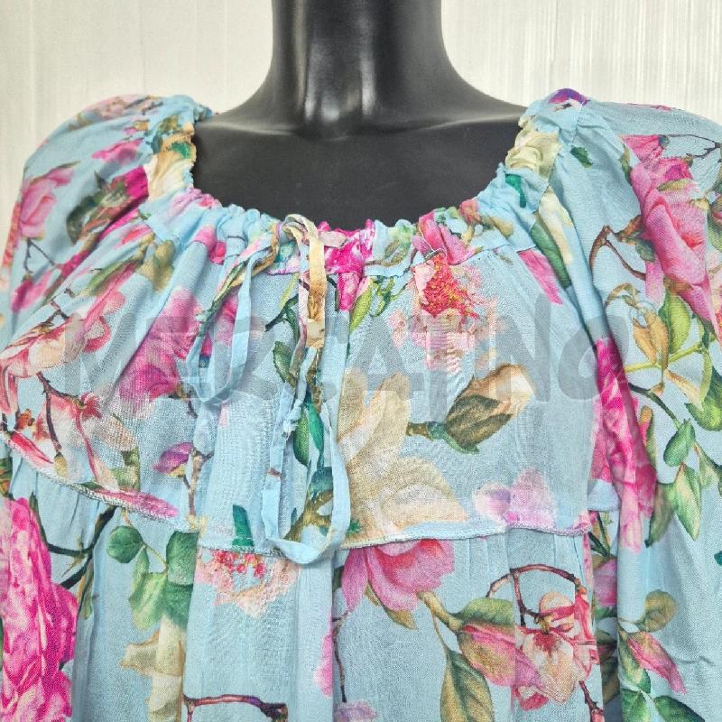 CASACCA DONNA TEZUK AZZURRO FIORI | Mercatino dell'Usato Cervia 2