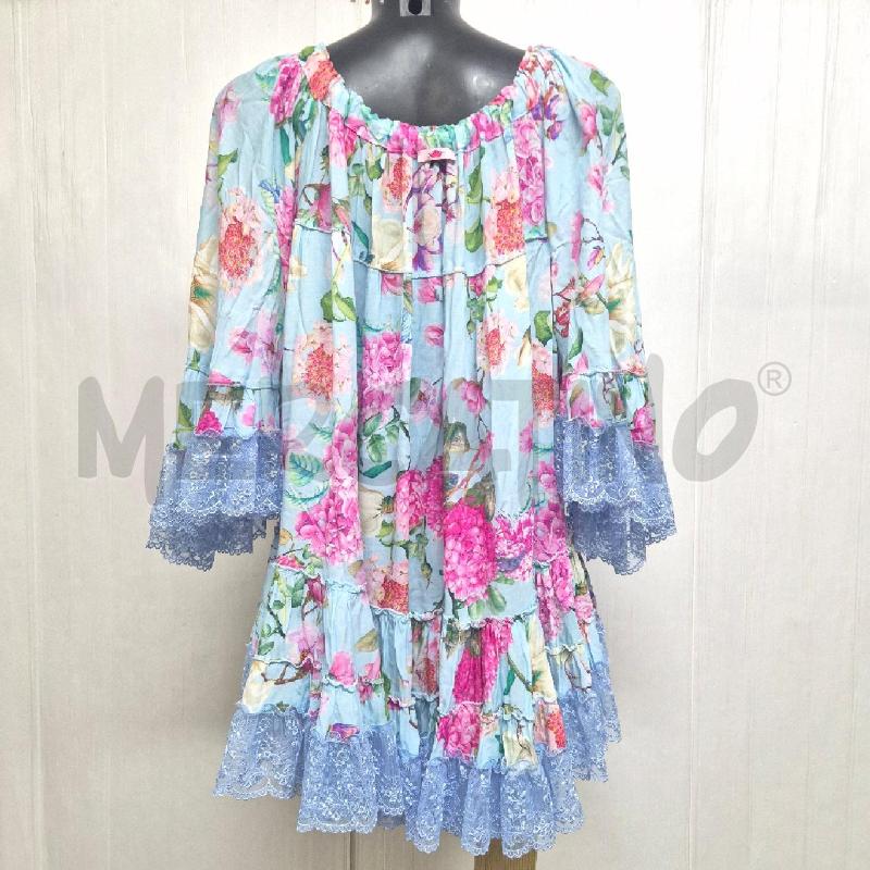 CASACCA DONNA TEZUK AZZURRO FIORI | Mercatino dell'Usato Cervia 4