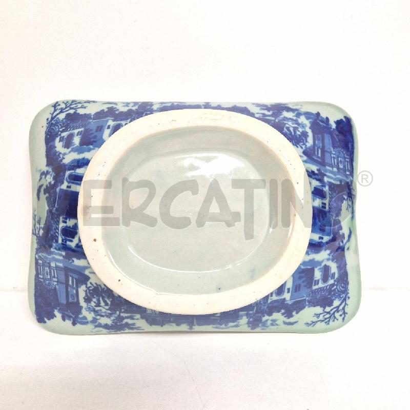 CENTROTAVOLA RETTANGOLARE BLU CREMA STILE DELFTS | Mercatino dell'Usato Cervia 5