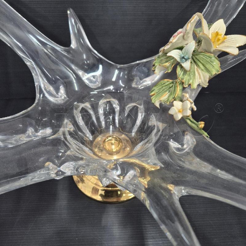 CENTROTAVOLA VETRO FIORE LATERALE CERAMICA | Mercatino dell'Usato Cervia 2