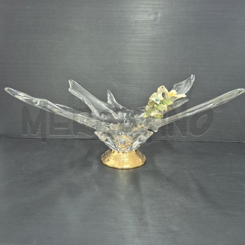 CENTROTAVOLA VETRO FIORE LATERALE CERAMICA | Mercatino dell'Usato Cervia 3