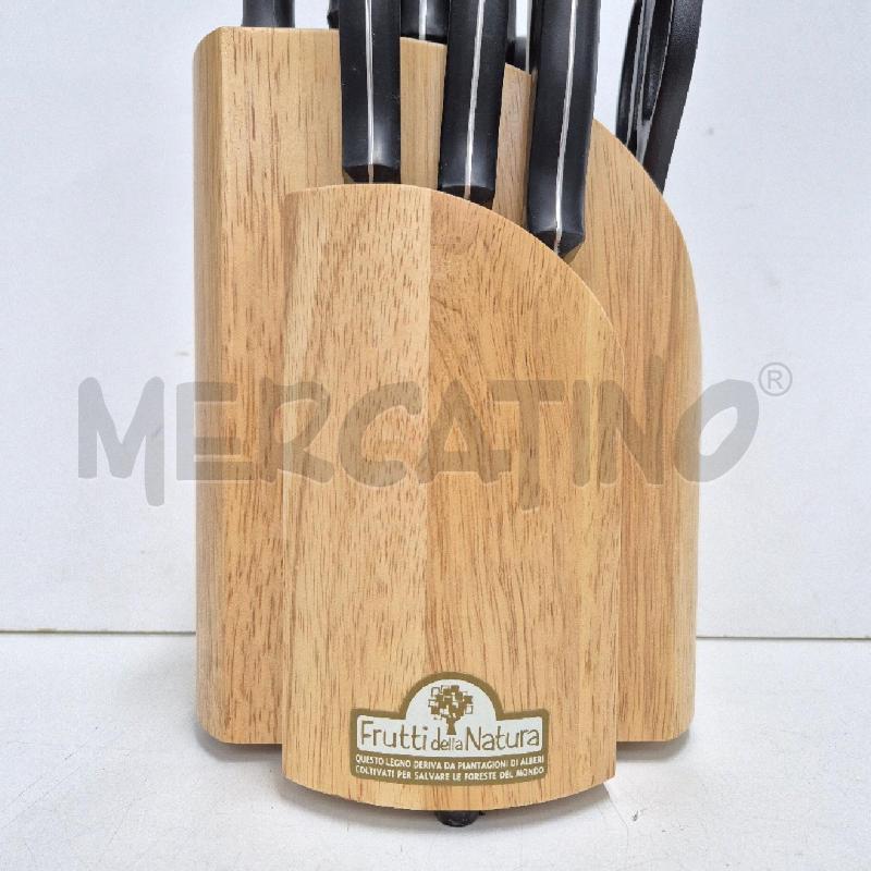 CEPPO LEGNO CON COLTELLI  FRUTTA NATURA | Mercatino dell'Usato Cervia 3