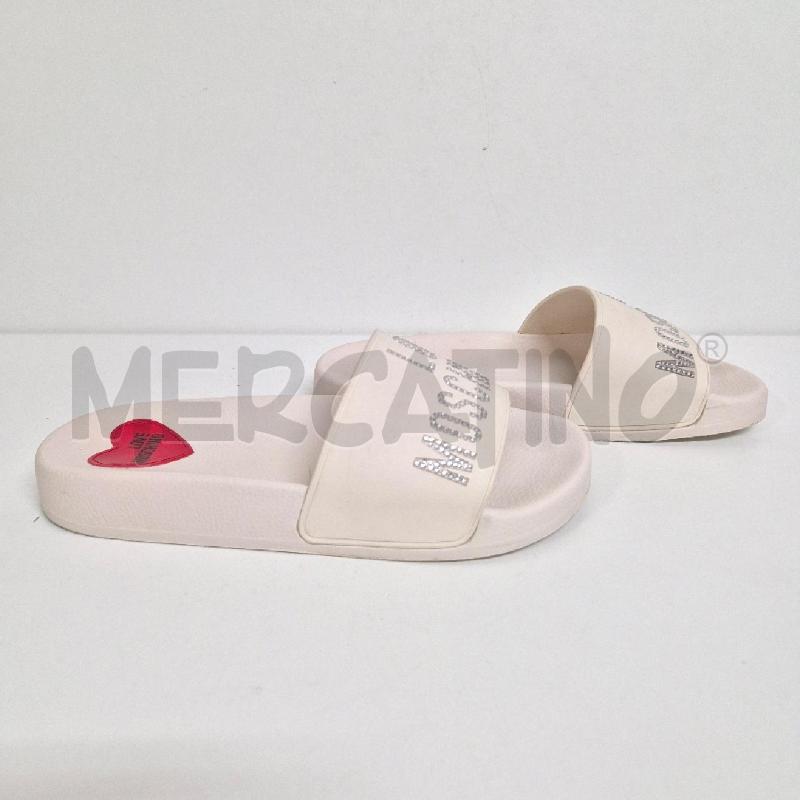 CIABATTE DONNA LOVE MOSCHINO BIANCA STRASS  | Mercatino dell'Usato Cervia 3