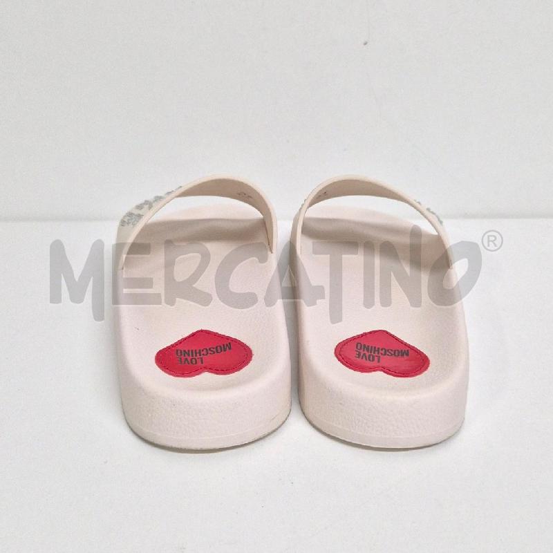 CIABATTE DONNA LOVE MOSCHINO BIANCA STRASS  | Mercatino dell'Usato Cervia 4