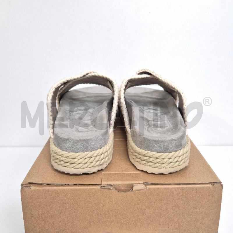 CIABATTE DONNA MOU BEIGE ARGENTATE | Mercatino dell'Usato Cervia 4