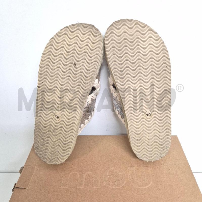 CIABATTE DONNA MOU BEIGE ARGENTATE | Mercatino dell'Usato Cervia 5