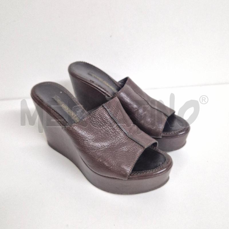 CIABATTE DONNA ZEPPA MARRONE STUDIO POLLINI | Mercatino dell'Usato Cervia 1