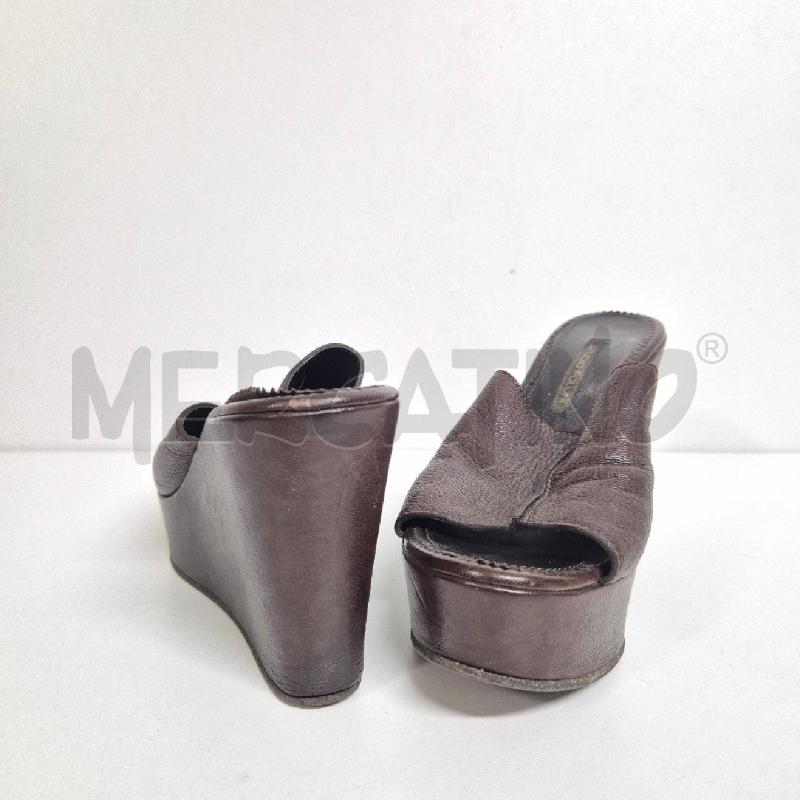 CIABATTE DONNA ZEPPA MARRONE STUDIO POLLINI | Mercatino dell'Usato Cervia 4