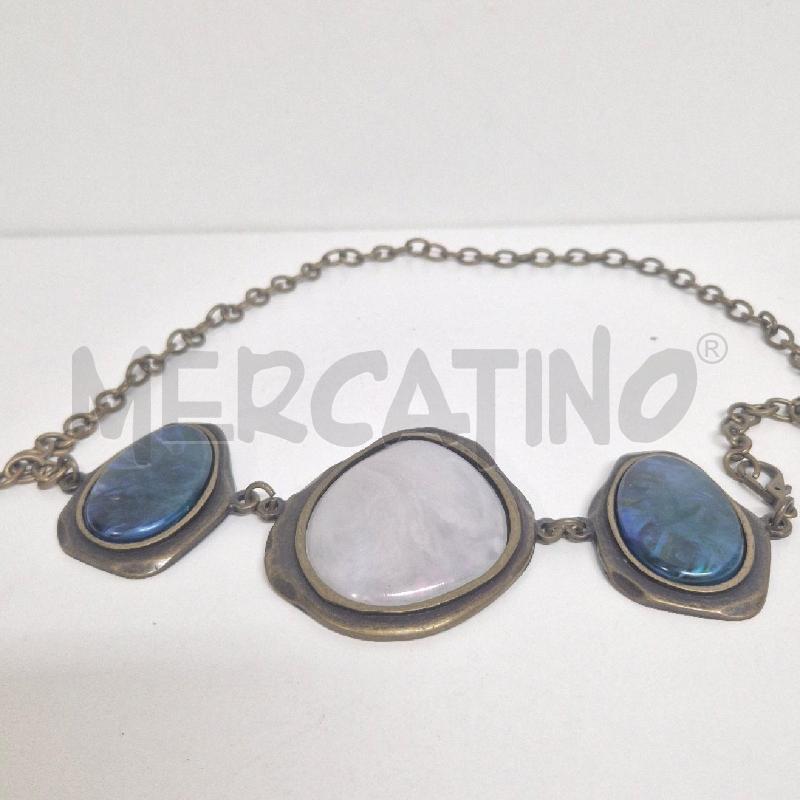 CINTURA DONNA CON PIETRE DURE BIANCA BLU SFUMATA | Mercatino dell'Usato Cervia 2