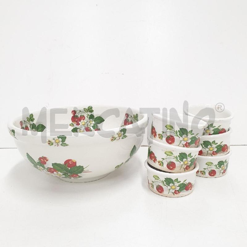 CIOTOLA CON 6 CIOTOLINE PORTMEIRION ENGLAND POTTERY RETRO STYLE | Mercatino dell'Usato Cervia 1