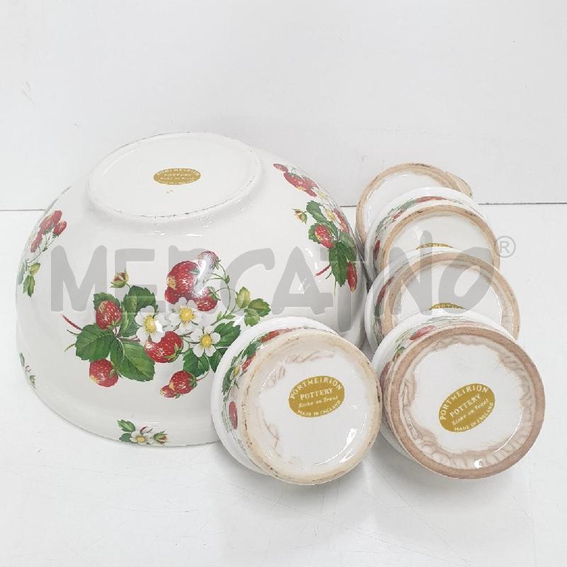 CIOTOLA CON 6 CIOTOLINE PORTMEIRION ENGLAND POTTERY RETRO STYLE | Mercatino dell'Usato Cervia 5