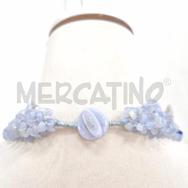 COLLANA 8 FILI LAPISLAZULI E CALCEDONIA | Mercatino dell'Usato Cervia 5