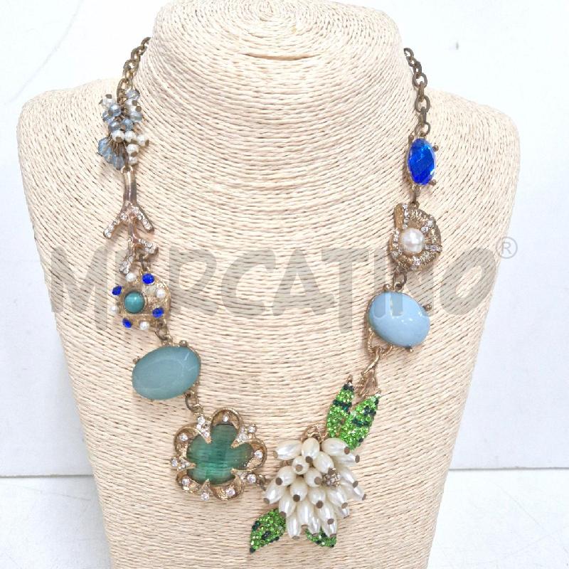 COLLANA BETSET JOHNSON AZZURRO BIANCO | Mercatino dell'Usato Cervia 1