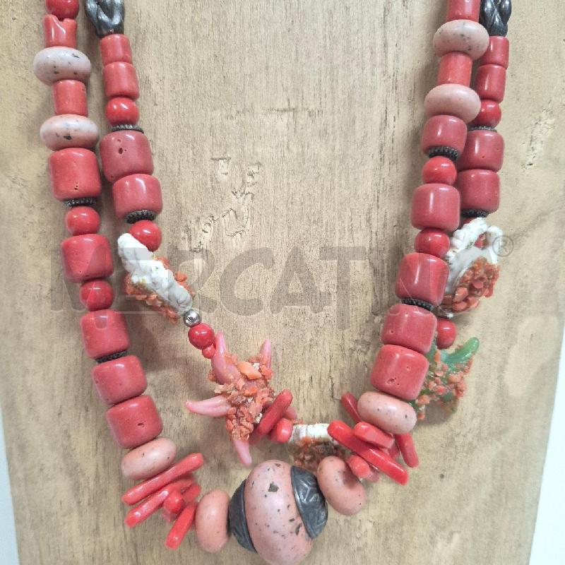 COLLANA CINDRI CORALLO STELLE MARINE VERDI | Mercatino dell'Usato Cervia 2