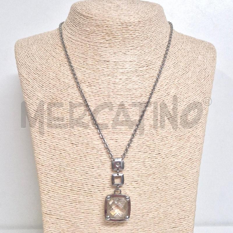 COLLANA CON CIONDOLO QUADRATO MORELLATO | Mercatino dell'Usato Cervia 1