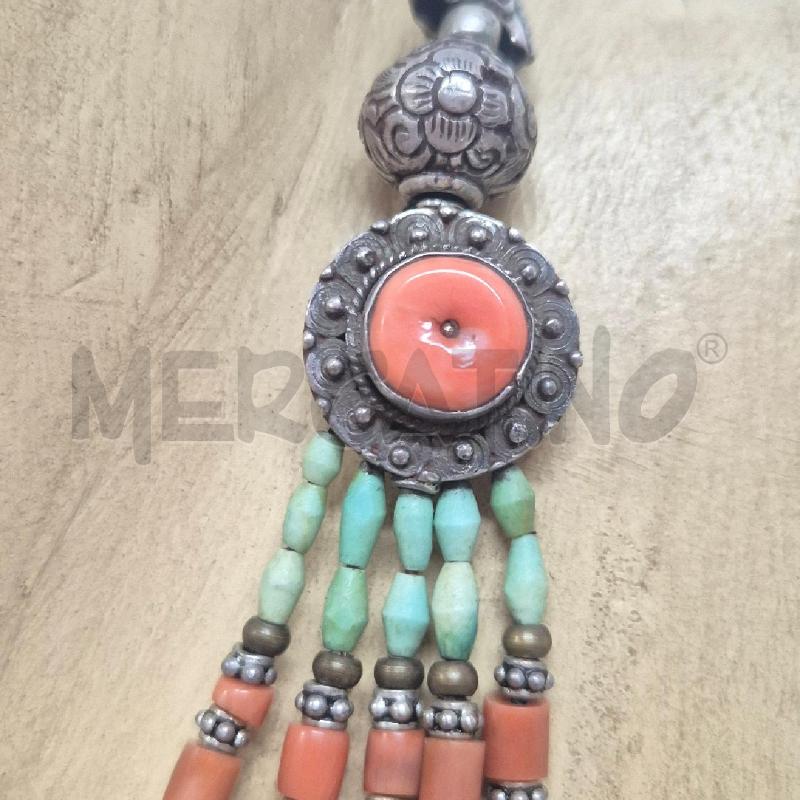 COLLANA ETNICA CORALLI E SFERE DECORATE | Mercatino dell'Usato Cervia 3