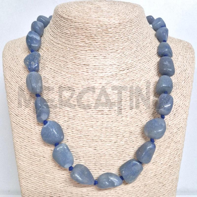 COLLANA GIROCOLLO CON QUARZITE BLU | Mercatino dell'Usato Cervia 1