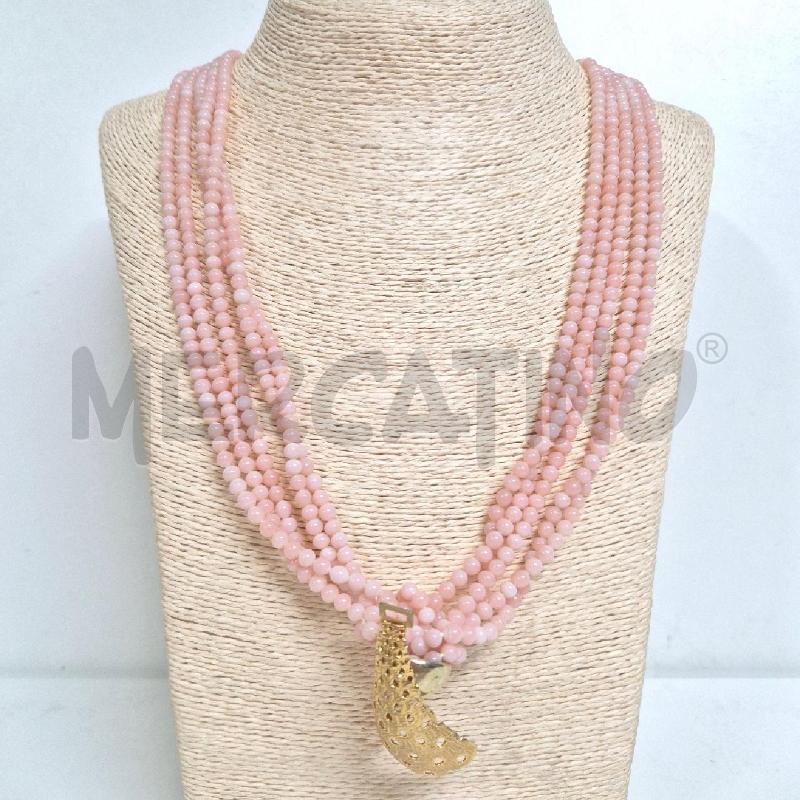 COLLANA GIROCOLLO MULTIFILI OPALE ROSA | Mercatino dell'Usato Cervia 1