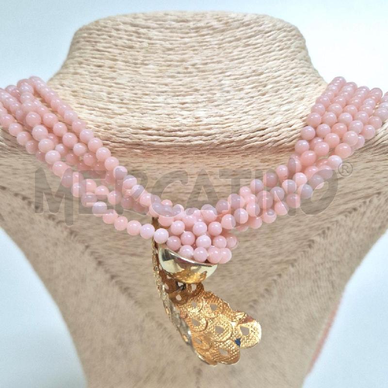 COLLANA GIROCOLLO MULTIFILI OPALE ROSA | Mercatino dell'Usato Cervia 4