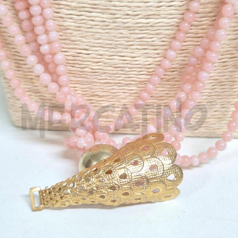 COLLANA GIROCOLLO MULTIFILI OPALE ROSA | Mercatino dell'Usato Cervia 5