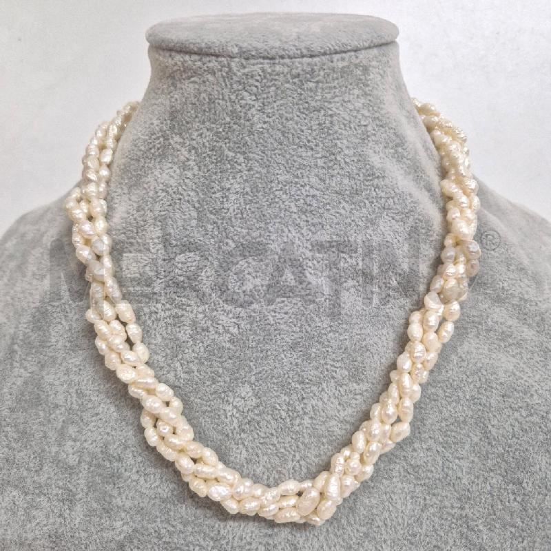 COLLANA PERLE FIUME 4 FILI TORCIGLIONE | Mercatino dell'Usato Cervia 1