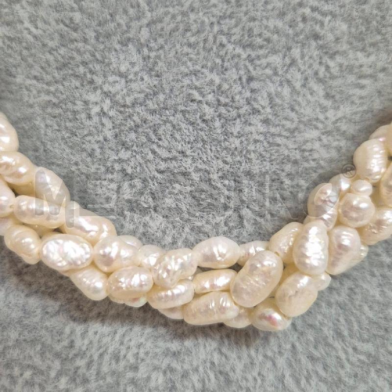 COLLANA PERLE FIUME 4 FILI TORCIGLIONE | Mercatino dell'Usato Cervia 2