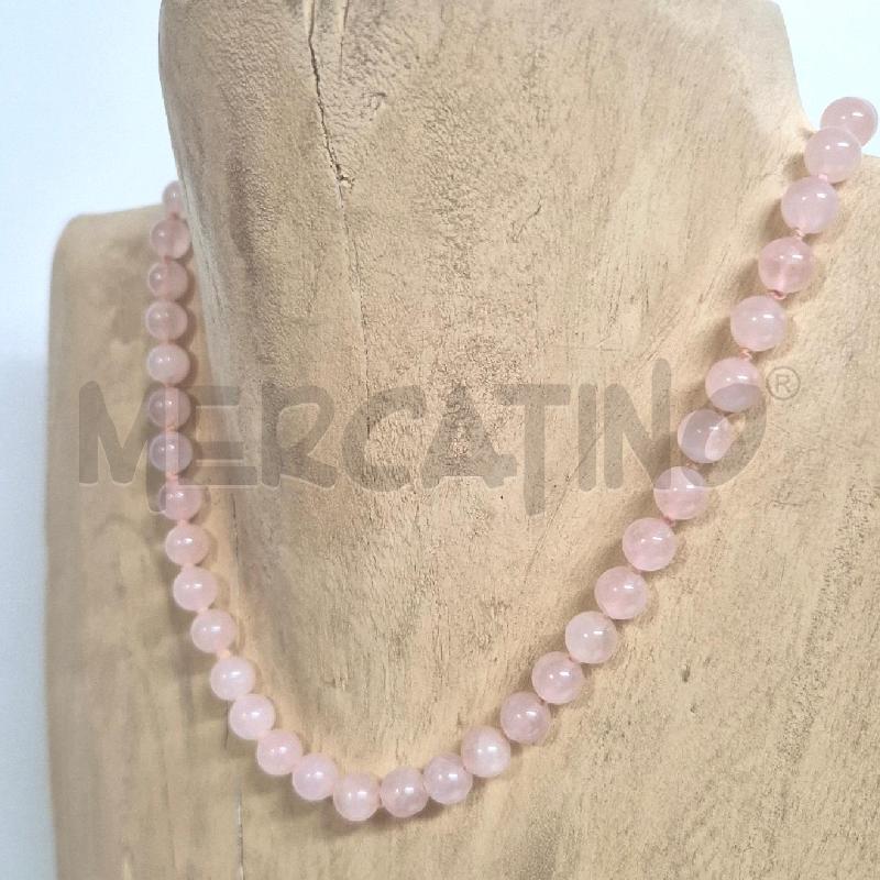 COLLANA PERLINE QUARZO ROSA SUSTA | Mercatino dell'Usato Cervia 4