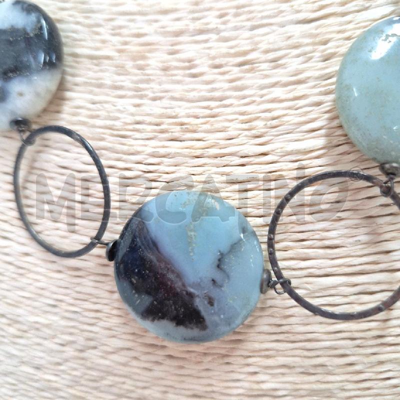 COLLANA PIETRA DURA AZZURRA SFUMATA +A | Mercatino dell'Usato Cervia 3