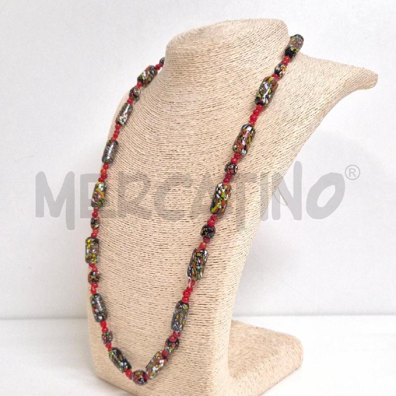 COLLANA ROSSA NERA MURRINA | Mercatino dell'Usato Cervia 4