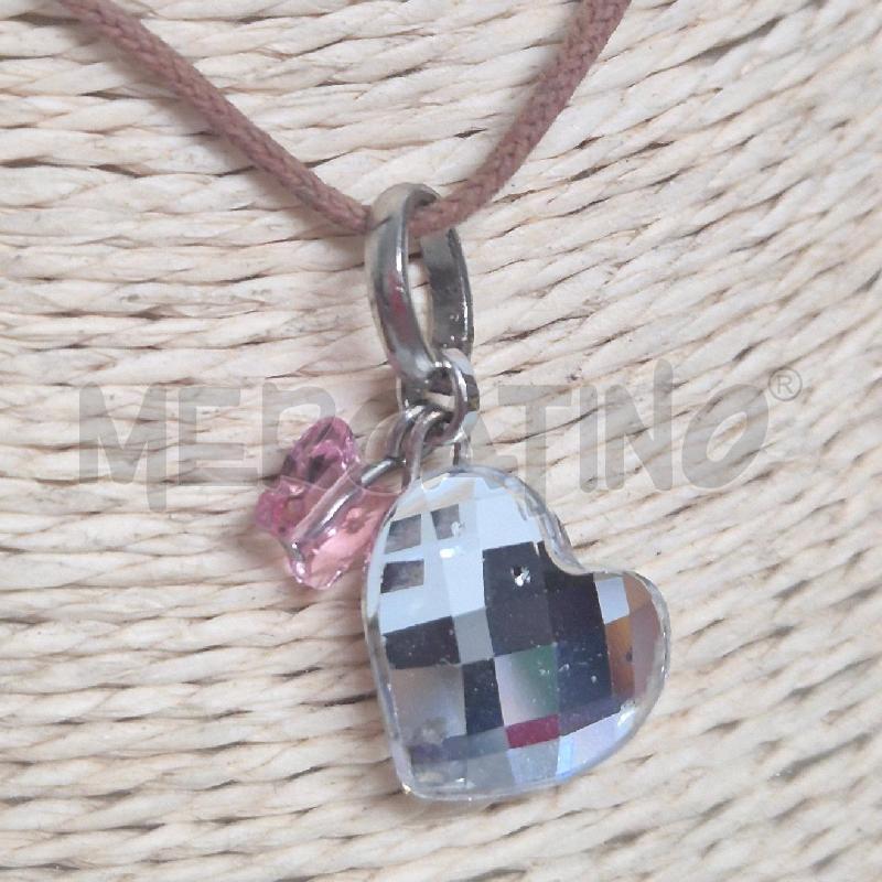 COLLANA SWAROVSKI CUORE E FARFALLINA ROSA | Mercatino dell'Usato Cervia 2