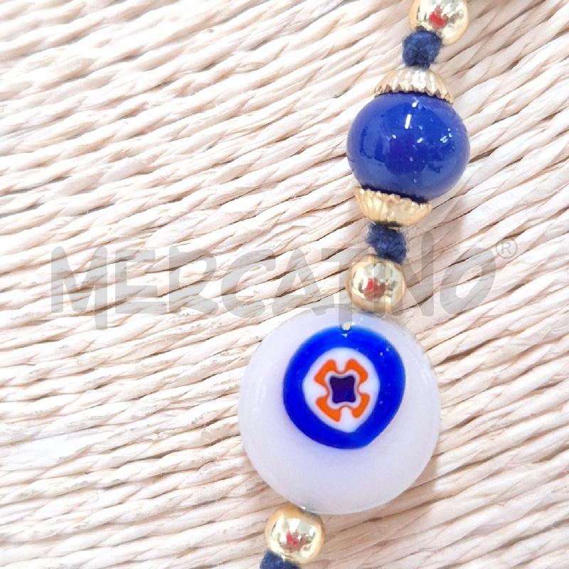 COLLANA VETRO BIANCA BLU MURRINA | Mercatino dell'Usato Cervia 3