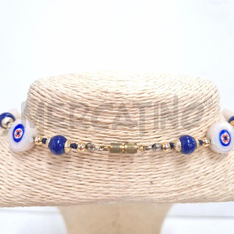COLLANA VETRO BIANCA BLU MURRINA | Mercatino dell'Usato Cervia 5