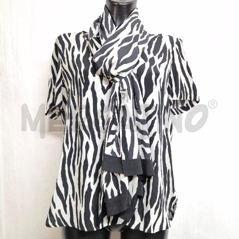 COMPLETO DONNA GFF GIACCA NERA+ TSHIRT CON STOLA ZEBRATI | Mercatino dell'Usato Cervia 2