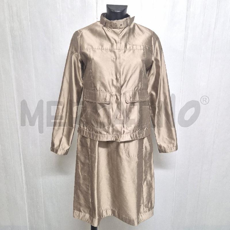 COMPLETO DONNA MAXMARA DORATO SETA  ABITO E GIACCA | Mercatino dell'Usato Cervia 1