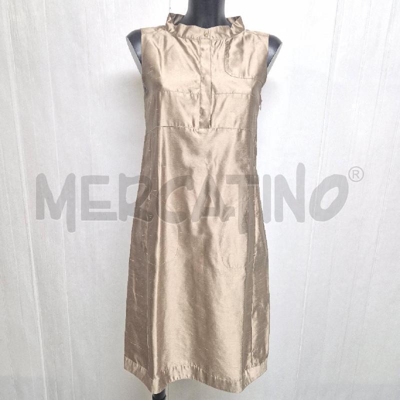 COMPLETO DONNA MAXMARA DORATO SETA  ABITO E GIACCA | Mercatino dell'Usato Cervia 2