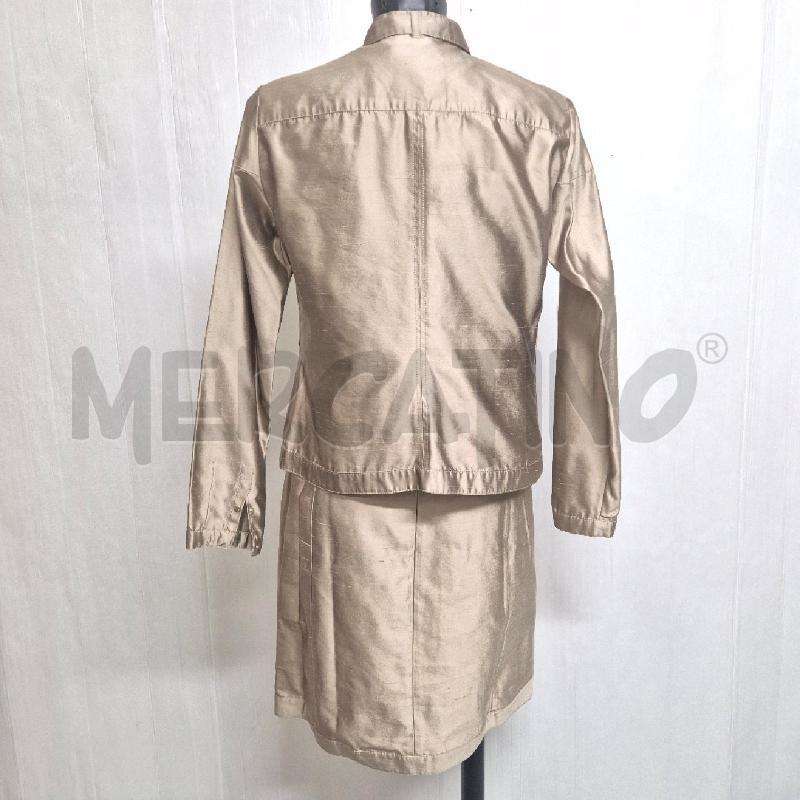 COMPLETO DONNA MAXMARA DORATO SETA  ABITO E GIACCA | Mercatino dell'Usato Cervia 3
