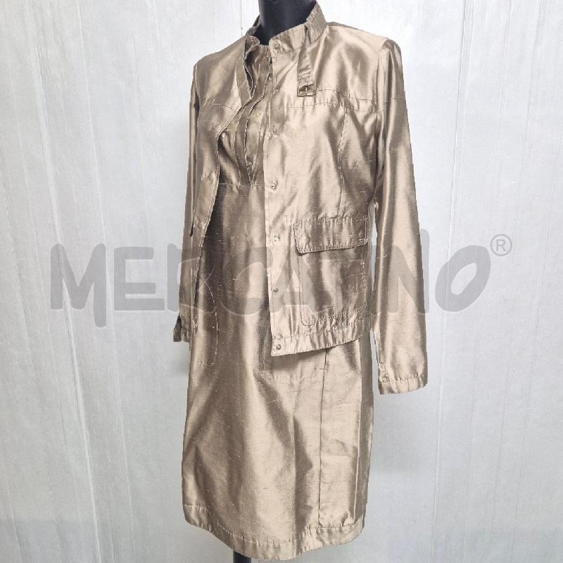 COMPLETO DONNA MAXMARA DORATO SETA  ABITO E GIACCA | Mercatino dell'Usato Cervia 4