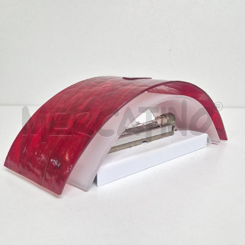 COPPIA APPLIQUE CATTANEO ILLUMINAZIONE VETRO MURANO MEZZALUNA ROSSA | Mercatino dell'Usato Cervia 3