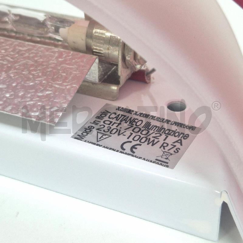 COPPIA APPLIQUE CATTANEO ILLUMINAZIONE VETRO MURANO MEZZALUNA ROSSA | Mercatino dell'Usato Cervia 4