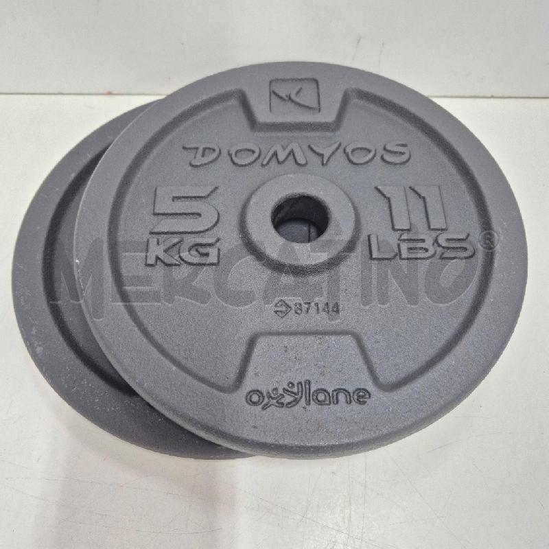 COPPIA DISCHI BILANCIERE 5 KG DOMYOS  | Mercatino dell'Usato Cervia 1