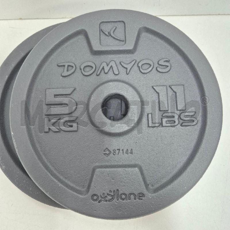 COPPIA DISCHI BILANCIERE 5 KG DOMYOS  | Mercatino dell'Usato Cervia 2