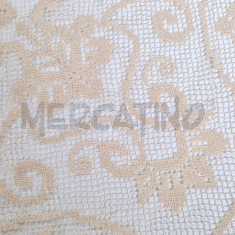 COPRI LETTO MATRIMONIALE ECRU' UNCINETTO FILLET FATTO MANO | Mercatino dell'Usato Cervia 5