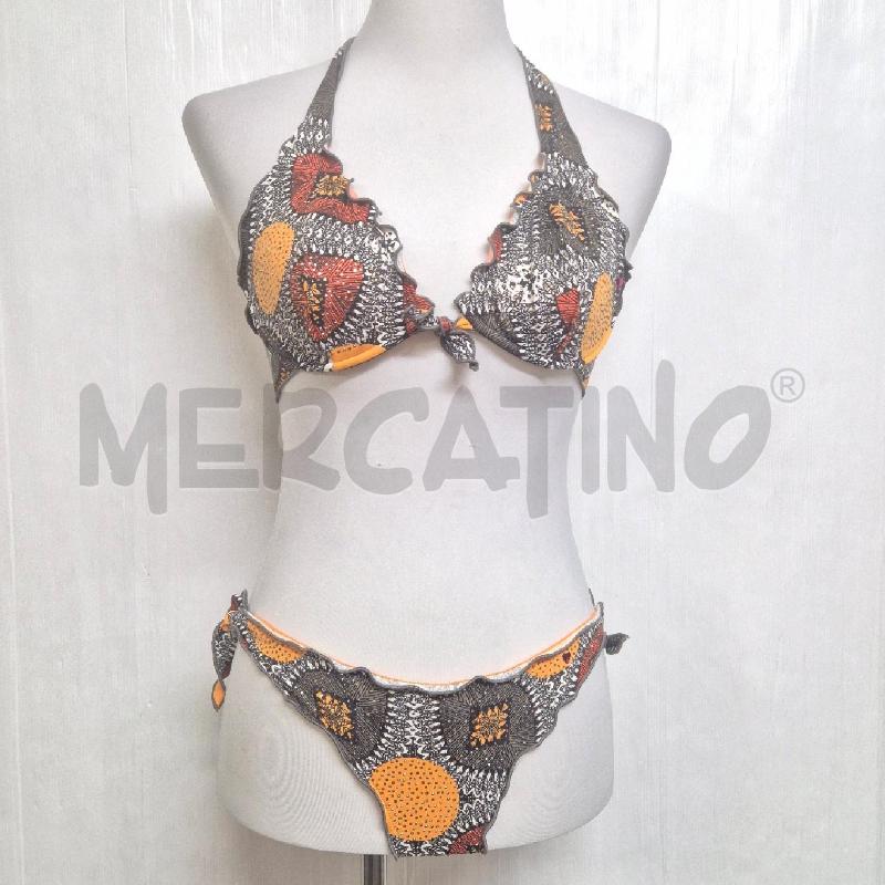 COSTUME DONNA 2 PZ GRIGIO/ARANCIO STRASS TEZUK | Mercatino dell'Usato Cervia 1