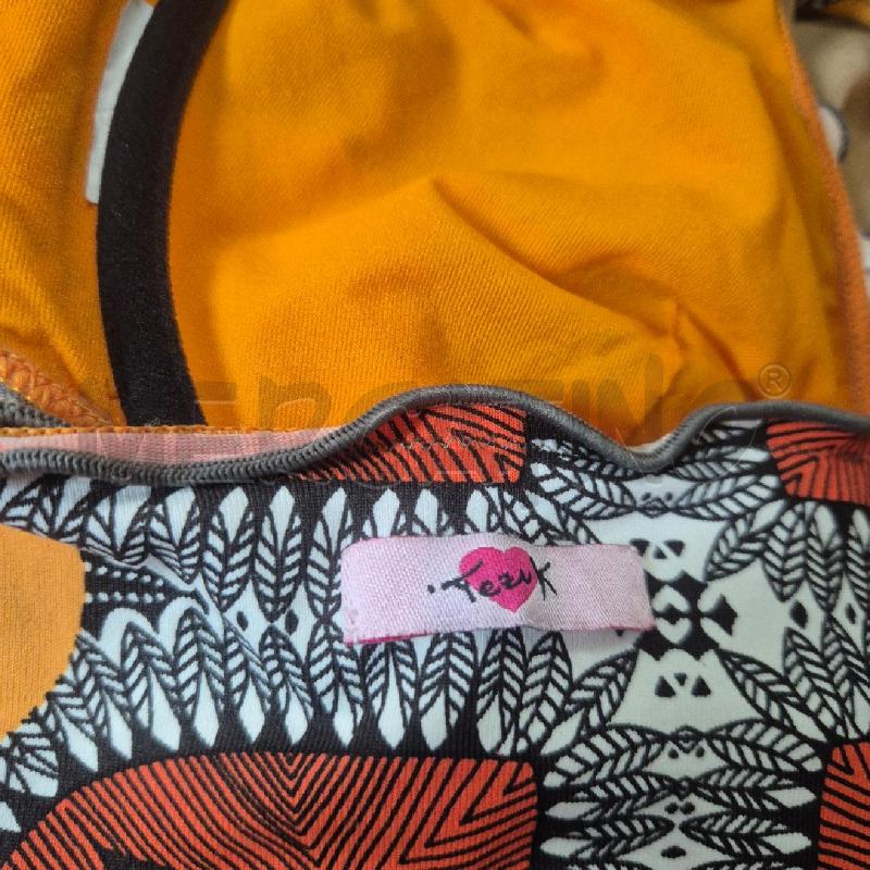 COSTUME DONNA 2 PZ GRIGIO/ARANCIO STRASS TEZUK | Mercatino dell'Usato Cervia 5