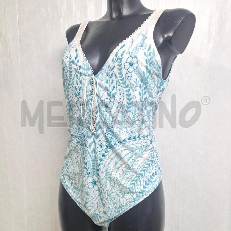COSTUME DONNA INTERO PINUP BIANCO ACQUAMARINA STRASS | Mercatino dell'Usato Cervia 3