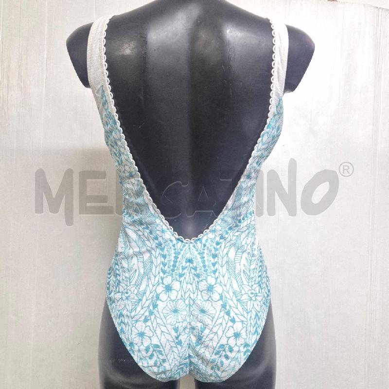 COSTUME DONNA INTERO PINUP BIANCO ACQUAMARINA STRASS | Mercatino dell'Usato Cervia 4