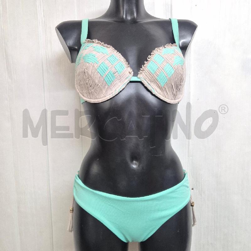 COSTUME DONNA PIN UP CRUISE ACQUAMARINA INTRECCIATO BEIGE | Mercatino dell'Usato Cervia 1